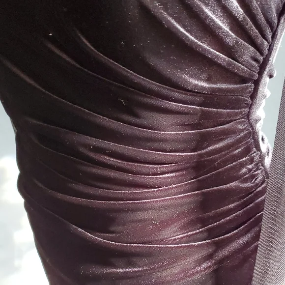 Nwot Eliza J Black Ruched Long Sleeve Cocktail Gown - Picture 5 of 15